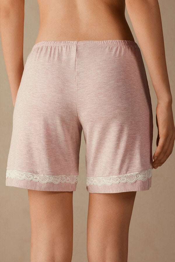 Intimssimi Modal Shorts with Pitsi Details Pinkki | EUSHC52169