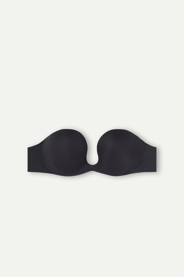 Intimssimi Monica Bandeau Bra in Ultralight Microfiber Mustat | UUSTG84087