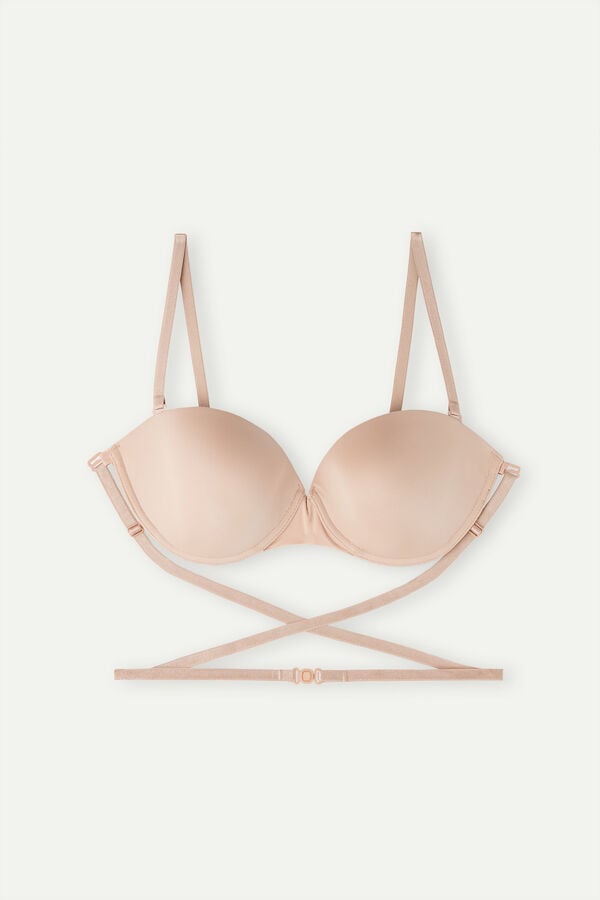 Intimssimi Multi-functional Anna Balconette Bra in Ultralight Microfiber Natural | USQAV30439