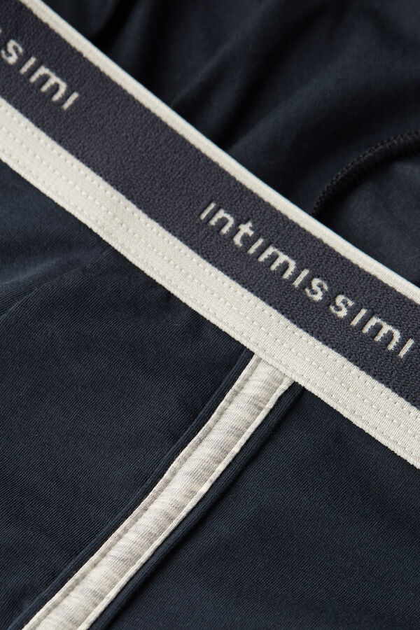 Intimssimi Natural Fresh Supima® Puuvilla Boxers with Logo Sininen | BUSSD85254