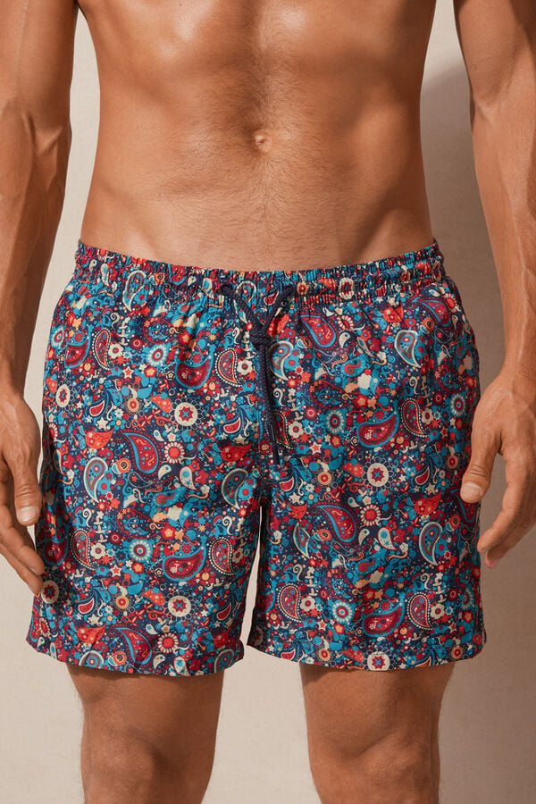 Intimssimi Orange Paisley Print Swim Trunks Monivärinen | UUSTG26714