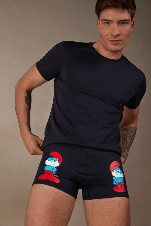 Intimssimi Papa Smurf Boxers in Stretch Supima® Puuvilla Sininen | USJBT29968