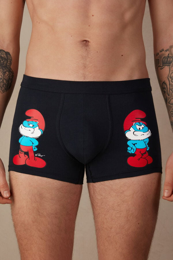 Intimssimi Papa Smurf Boxers in Stretch Supima® Puuvilla Sininen | USJBT29968