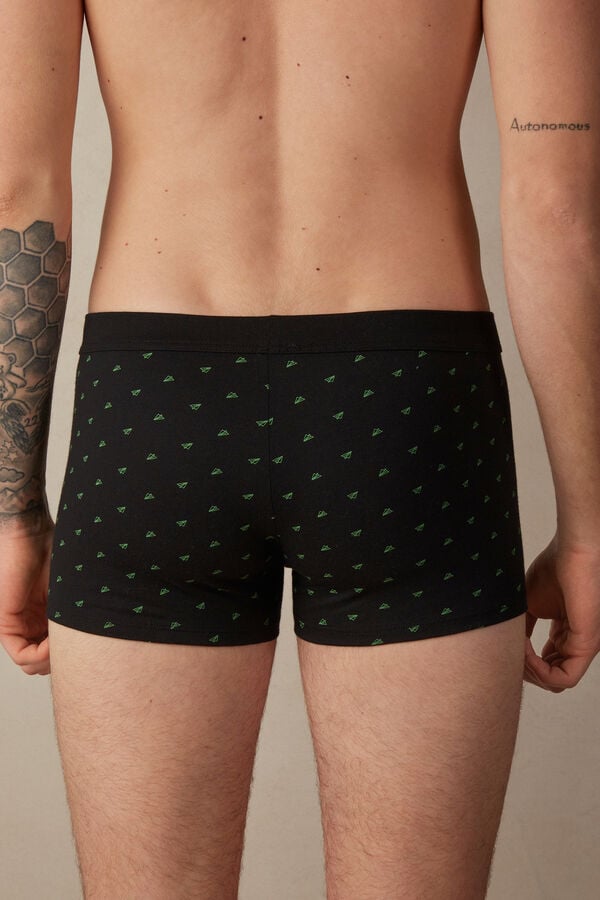 Intimssimi Paper Plane Boxers in Stretch Supima® Puuvilla Mustat | USNZX83580