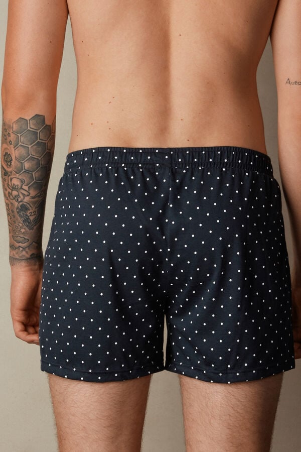 Intimssimi Patterned Puuvilla Jersey Relaxed Fit Boxers Sininen | XUSGW75528