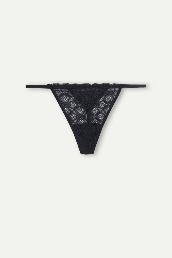 Intimssimi Pitsi String Ranne Mustat | FUSHY18508