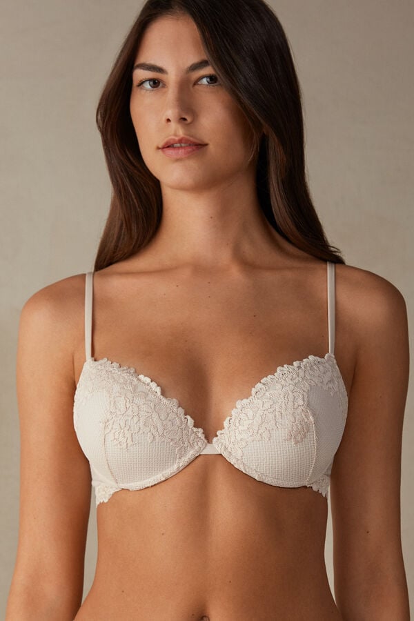 Intimssimi Pretty Flowers Bellissima Push-up Bra Natural | USNEJ48260