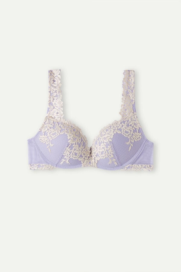 Intimssimi Pretty Flowers Gioia Super Push-up Bra Violet | PUSQX48181