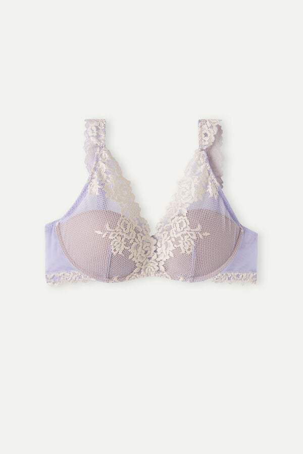 Intimssimi Pretty Flowers Giorgia Balconette Bra Violet | USNZX19304