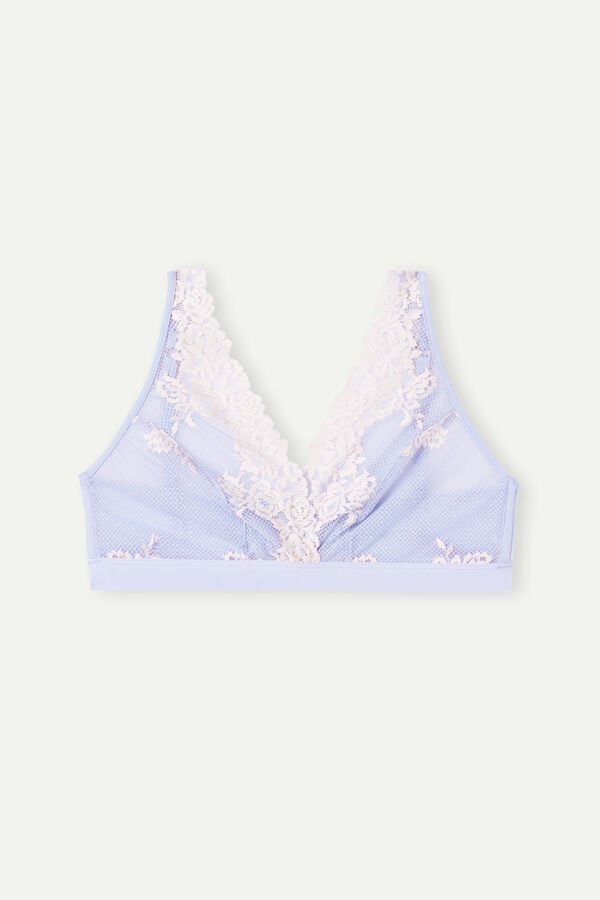 Intimssimi Pretty Flowers Lara Triangle Bra Violet | USEGJ43453