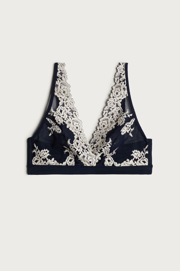 Intimssimi Pretty Flowers Lara Triangle Bra Sininen | USJKU82677