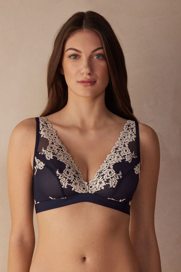 Intimssimi Pretty Flowers Lara Triangle Bra Sininen | USJKU82677