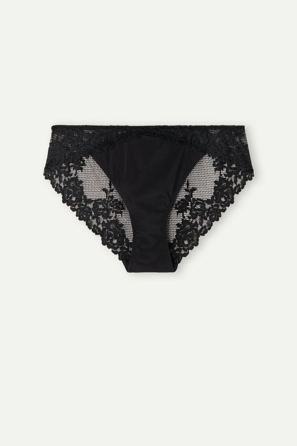 Intimssimi Pretty Flowers Panties Mustat | BUSSD89518