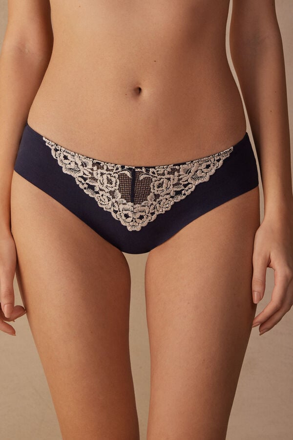 Intimssimi Pretty Flowers Seamless Puuvilla Panties Sininen | USNZX51229