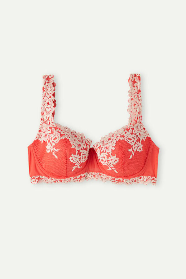 Intimssimi Pretty Flowers Sofia Balconette Bra Valkoinen | USJVR37813