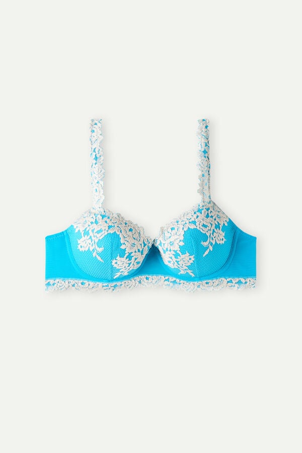 Intimssimi Pretty Flowers Sofia Balconette Bra Sininen | USXMI86461