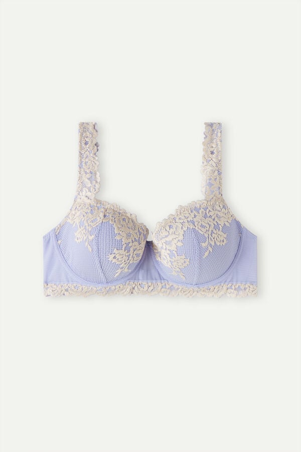 Intimssimi Pretty Flowers Sofia Balconette Bra Violet | USZPD36711