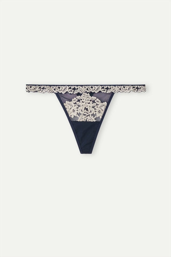 Intimssimi Pretty Flowers String Ranne Sininen | USXMI67784