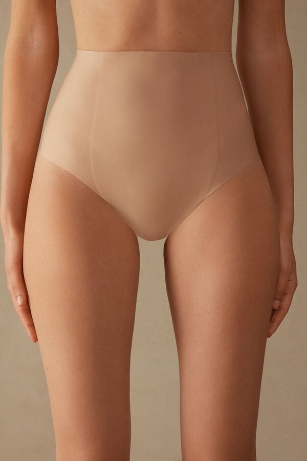 Intimssimi Raw-Cut Microfiber French Knickers Natural | USJKU47822