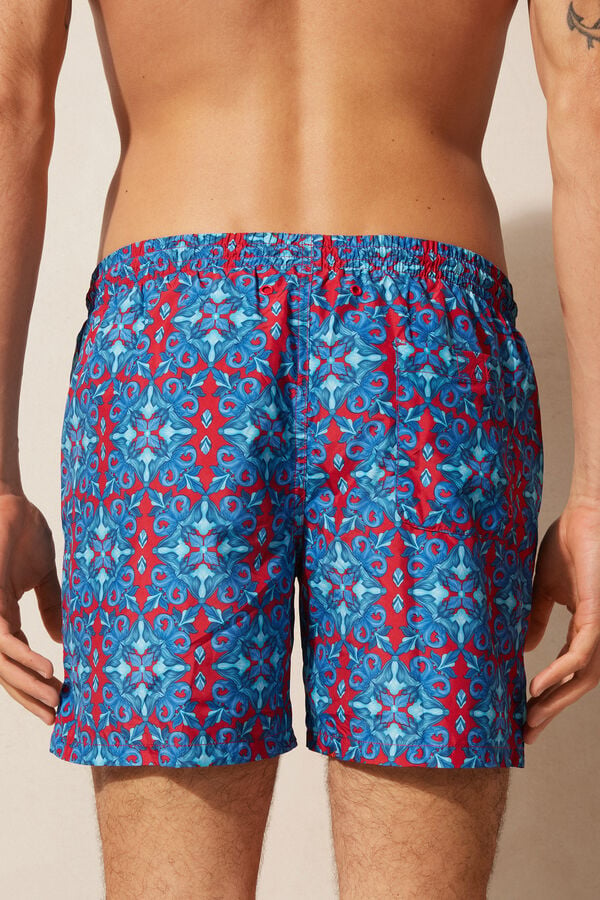 Intimssimi Red Moroccan Print Swim Trunks Sininen | USQCS62776