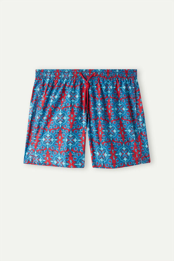 Intimssimi Red Moroccan Print Swim Trunks Sininen | USQCS62776