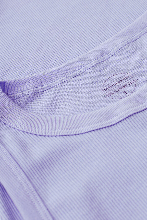 Intimssimi Ribbed Tank Top in Supima® Puuvilla Violet | USDFL17375