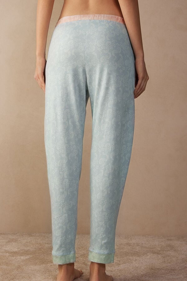 Intimssimi Romantic Cashmere Full Length Puuvilla Pants Vaaleansininen | QUSUV94369