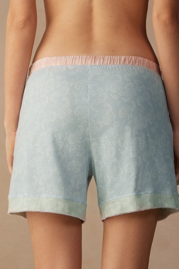 Intimssimi Romantic Cashmere Puuvilla Shorts Vaaleansininen | USNZX95221