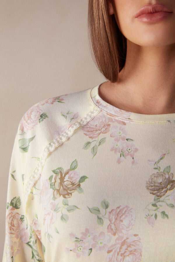 Intimssimi Scent of Roses Long Sleeve Puuvilla T-shirt Print | QUSUV90327