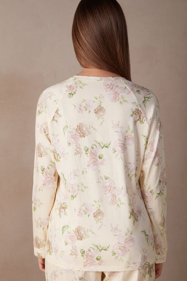 Intimssimi Scent of Roses Long Sleeve Puuvilla T-shirt Print | QUSUV90327