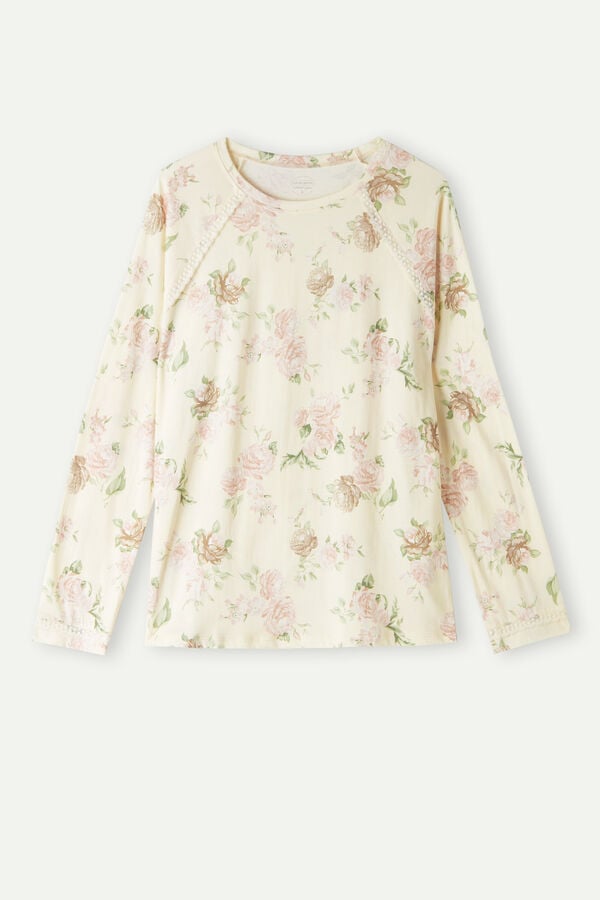 Intimssimi Scent of Roses Long Sleeve Puuvilla T-shirt Print | QUSUV90327