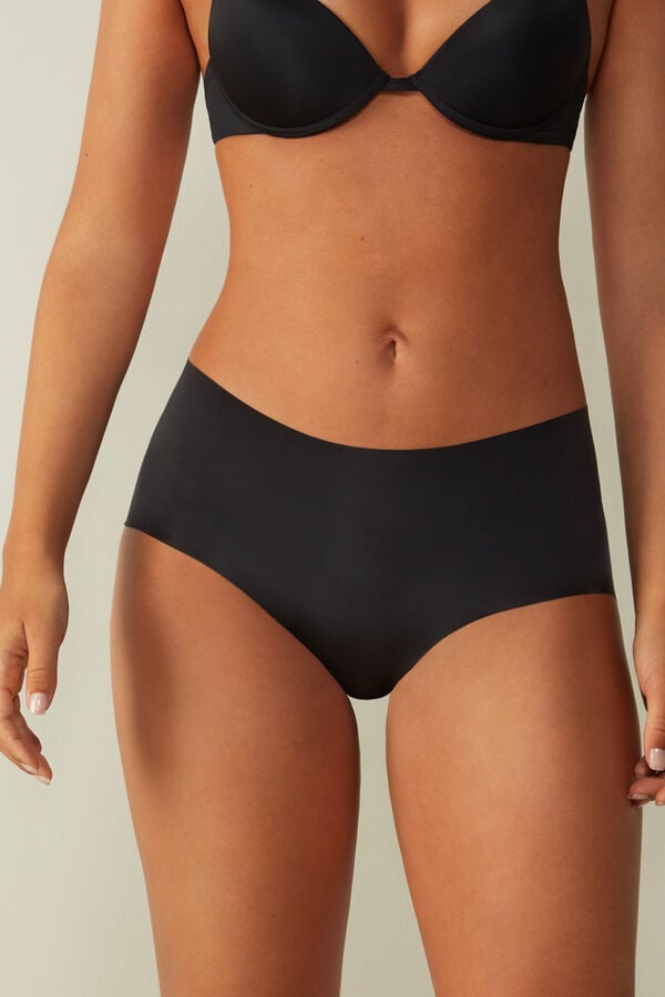 Intimssimi Seamless Microfiber Hipster Mustat | ZUSMJ14035