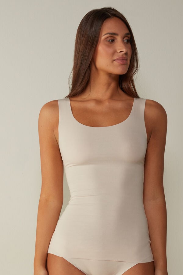 Intimssimi Seamless Supima® Puuvilla Tank Top Natural | UUSND60722