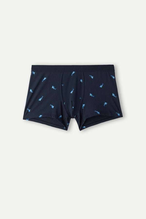 Intimssimi Shark Boxers in Natural Fresh Supima® Puuvilla Sininen | XUSGW92854