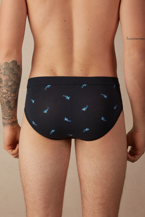 Intimssimi Shark Briefs in Natural Fresh Supima® Puuvilla Sininen | MUSFT80873