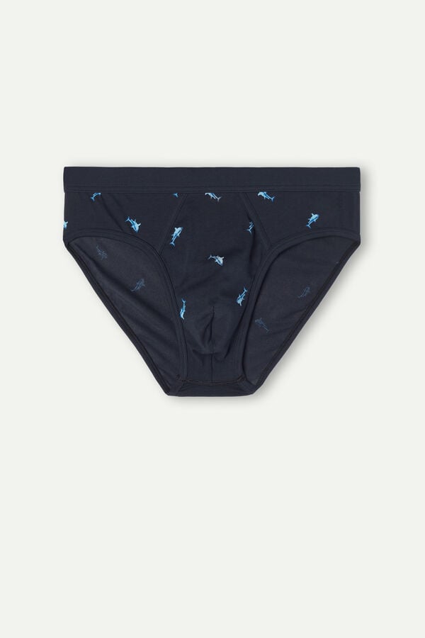 Intimssimi Shark Briefs in Natural Fresh Supima® Puuvilla Sininen | MUSFT80873