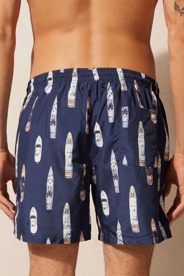 Intimssimi Ship Print Swim Trunks Sininen | XUSGW66621