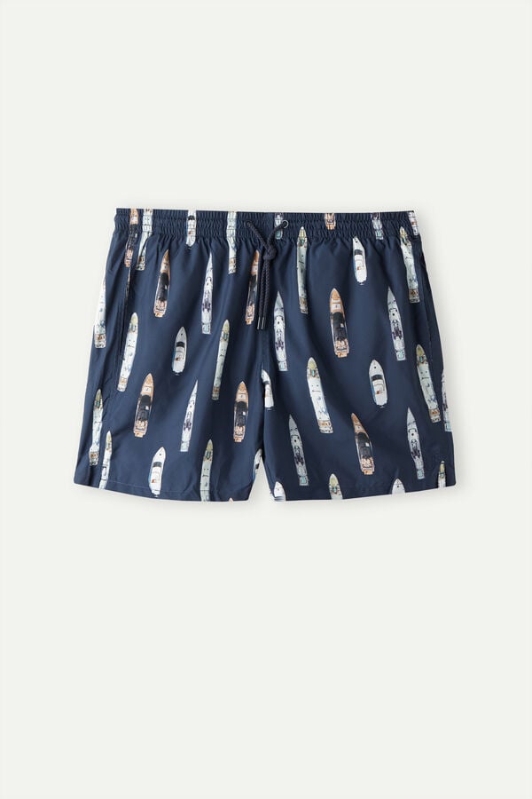 Intimssimi Ship Print Swim Trunks Sininen | XUSGW66621