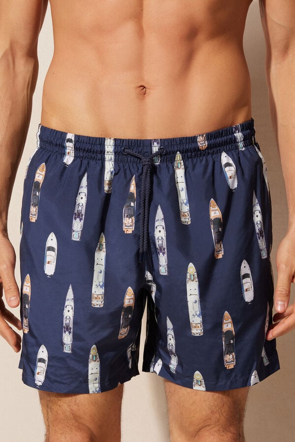 Intimssimi Ship Print Swim Trunks Sininen | XUSGW66621