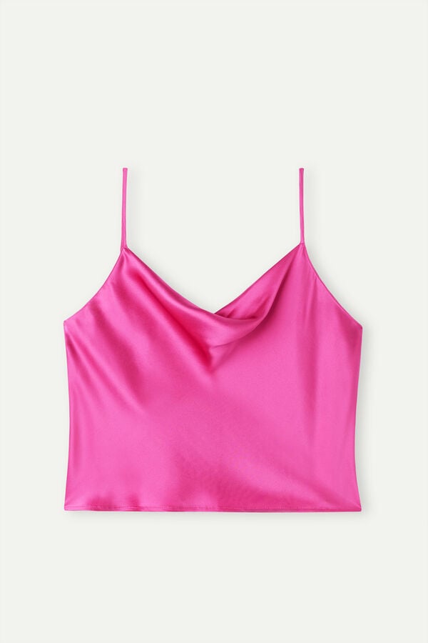 Intimssimi Silk Crop Camisole Pinkki | USEAH38163