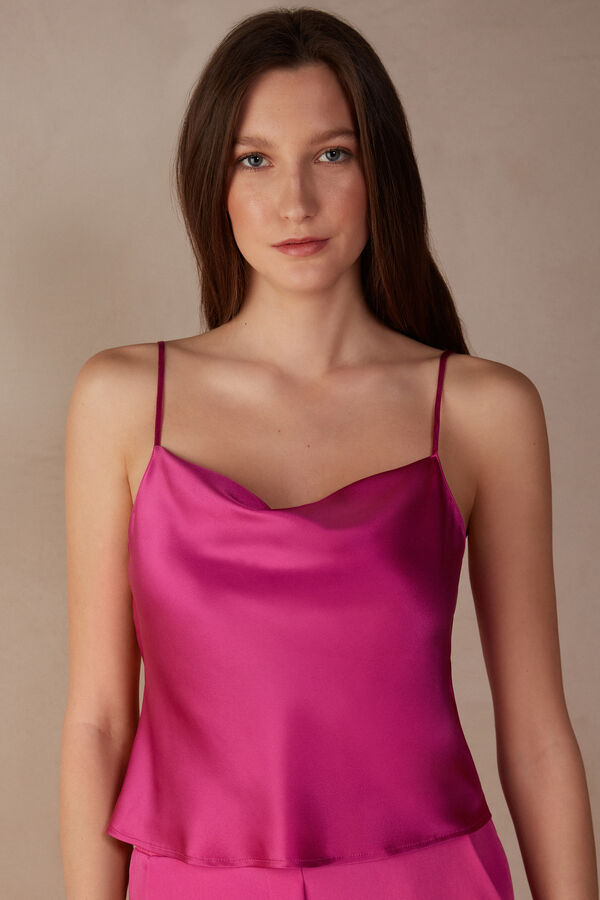 Intimssimi Silk Crop Camisole Pinkki | USEAH38163