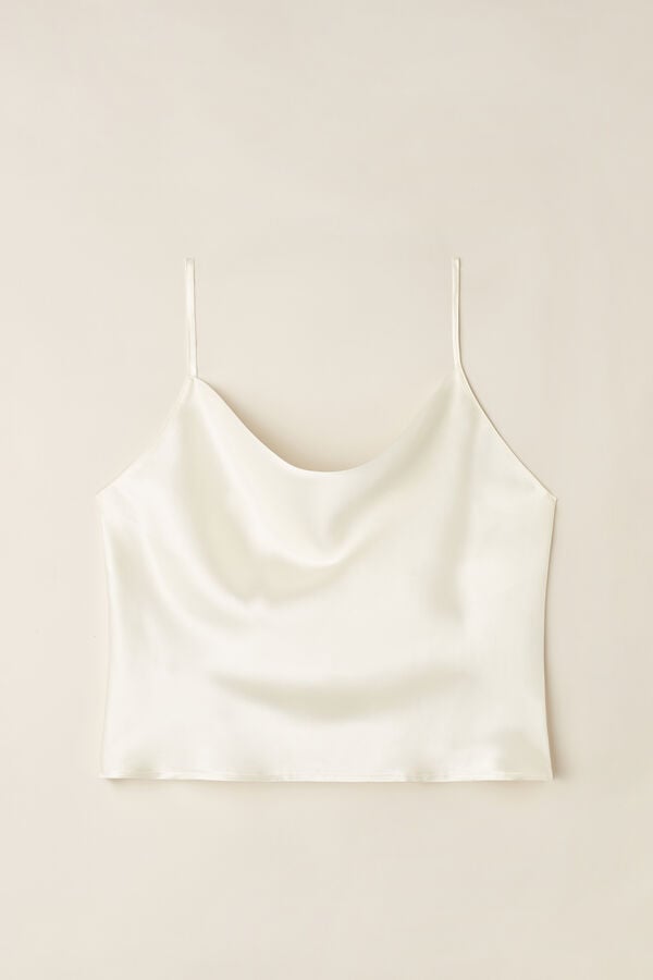 Intimssimi Silk Crop Camisole Valkoinen | AUSWC32146