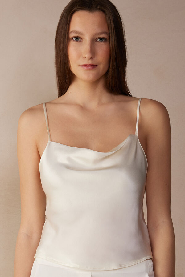 Intimssimi Silk Crop Camisole Valkoinen | AUSWC32146