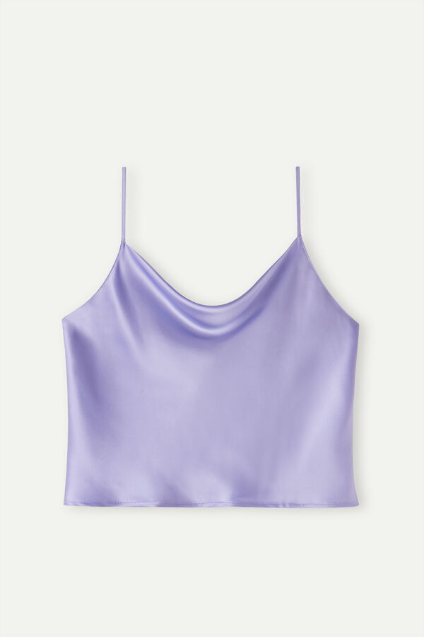 Intimssimi Silk Crop Camisole Violet | USXBR18265