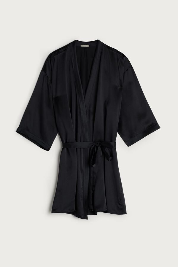 Intimssimi Silk Kimono Mustat | USICD74086