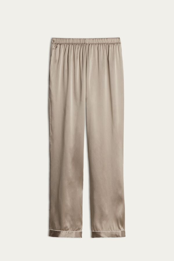 Intimssimi Silk Satin Pajama Pants Natural | EUSVG52559