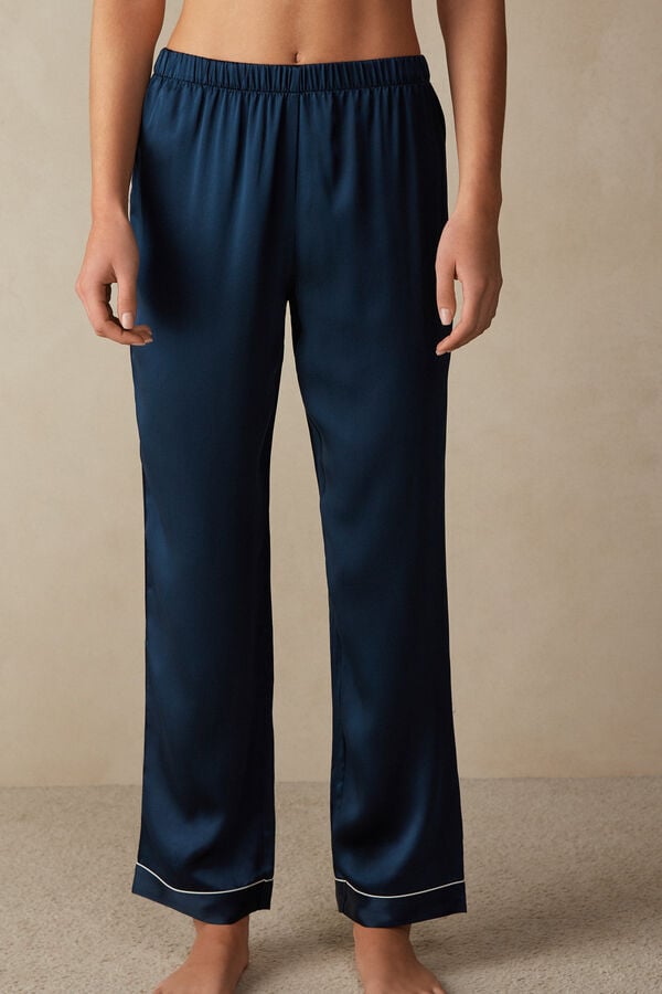 Intimssimi Silk Satin Pajama Pants Sininen | USDYB97894