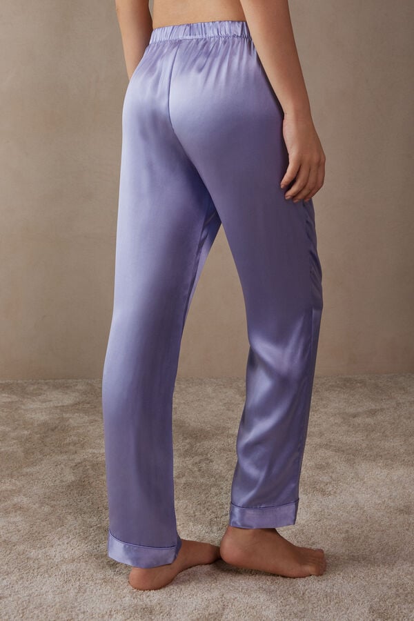 Intimssimi Silk Satin Pajama Pants Violet | BUSSD32159