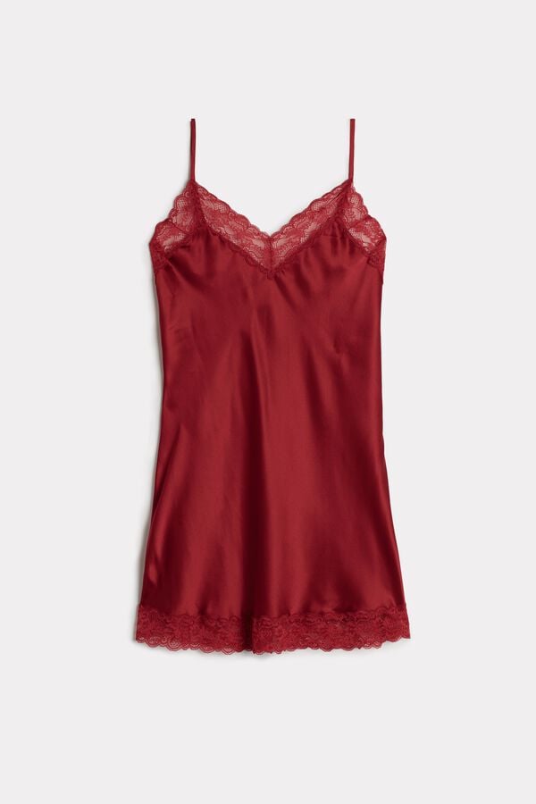 Intimssimi Silk Slip with Pitsi Insert Detail Punainen | BUSSO53755