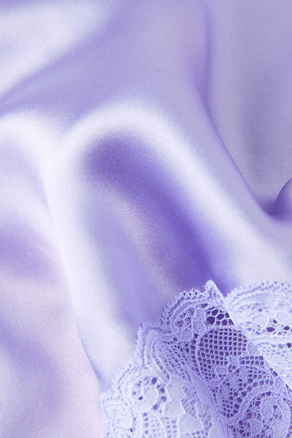 Intimssimi Silk Slip with Pitsi Insert Detail Violet | ZUSNQ22361